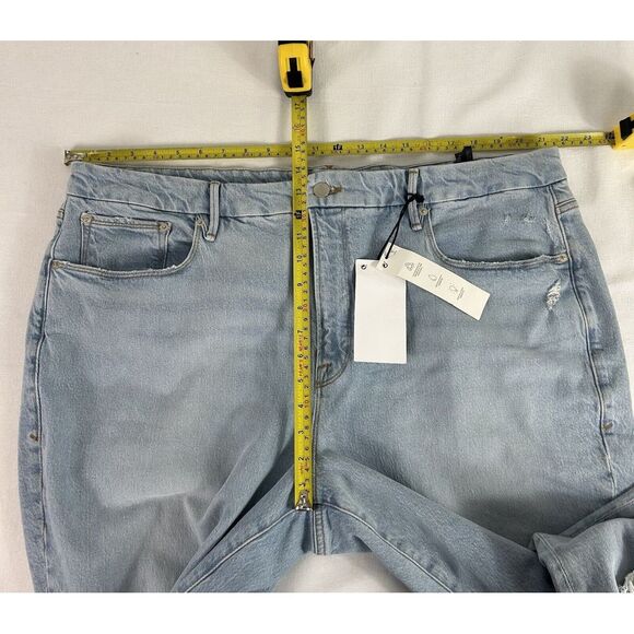 Good American x Zara NEW Classic Slim Distressed High Rise Jeans 20 / 52 NWT - Picture 4 of 8